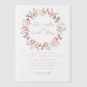 Botanische Eucalyptus Groene Bladeren Krans Trouwe Vellum Uitnodigingen (Voorkant)