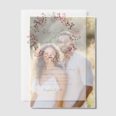 Botanische Eucalyptus Groene Bladeren Krans Trouwe Vellum Uitnodigingen (Offset (Koppel))