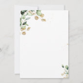 Botanische Eucalyptus Groene Bruidsdouche Kaart (Achterkant)