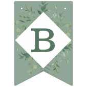 Botanische Eucalyptus Groene Bruiloft Feest Vlaggetjes (Tweede vlag)