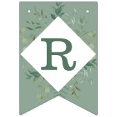 Botanische Eucalyptus Groene Bruiloft Feest Vlaggetjes (Derde vlag)