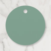 Botanische Eucalyptus Groene Goud Bruiloft Feest Bedankjes Labels (Achterkant)