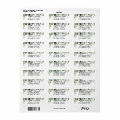 Botanische Eucalyptus Groene Retouradres Etiket (Full Sheet)