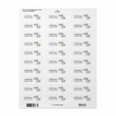 Botanische Eucalyptus Groene Retouradres Etiket (Full Sheet)