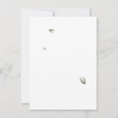 Botanische Eucalyptus Groene Script Bruidsborrel Kaart (Achterkant)