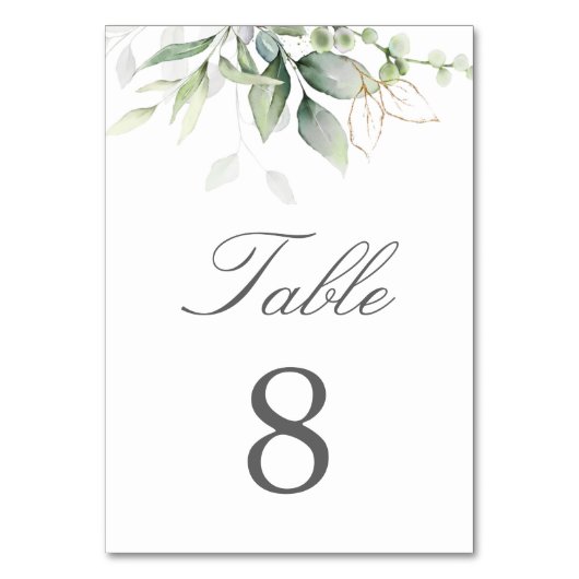 Botanische Eucalyptus Groene Watercolor Elegant Kaart (Voorkant)