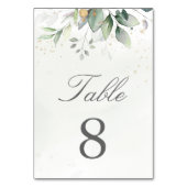 Botanische Eucalyptus Groene Waterverf Elegant Kaart (Achterkant)