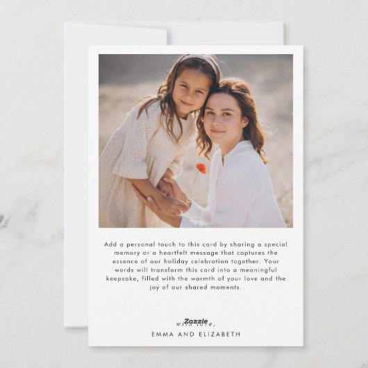 Botanische Eucalyptus Groenelementen Aangepaste Ke Feestdagenkaart (Achterkant)