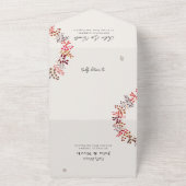 Botanische Eucalyptus Herfst Blad Krans Huwelijk A All In One Uitnodiging (Buitenkant)