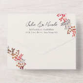 Botanische Eucalyptus Herfst Blad Krans Huwelijk A All In One Uitnodiging (Achterkant)