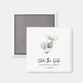 Botanische Eucalyptus Keepsake Bewaar de datum Magneet (Voorkant / Achterkant)