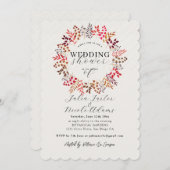 Botanische Eucalyptus Leaf Krans Trouwdouche Kaart (Voorkant / Achterkant)