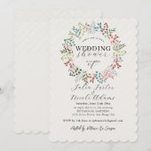 Botanische Eucalyptus Leaf Krans Trouwdouche Kaart (Voorkant / Achterkant)