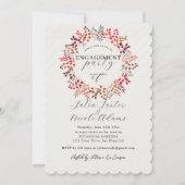 Botanische Eucalyptus Leaf Wreath Engagement Party Kaart (Voorkant)