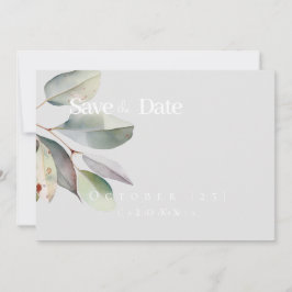 Botanische eucalyptus Leave Flat Save The Date Kaa