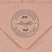 Botanische Eucalyptus Leaves Round Return Address Rubberstempel