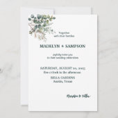 Botanische eucalyptus Leaves Weddenschap Kaart (Achterkant)