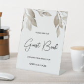 Botanische eucalyptus Leaves Weddenschap Reclamebord Met Voetstuk (Insitu)