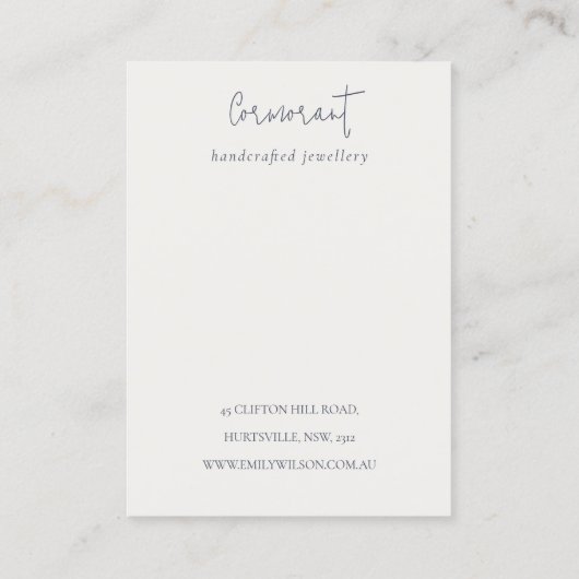 Botanische Eucalyptus Logo Blank Sieraden Display Visitekaartje (Achterkant)