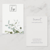 Botanische Eucalyptus Logo Blank Sieraden Display Visitekaartje (Voorkant / Achterkant)