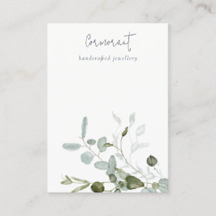 Botanische eucalyptus loof blanco sieraden display visitekaartje