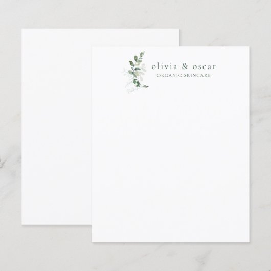 Botanische Eucalyptus Minimal Business Stationery (Voorkant / Achterkant)