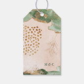 Botanische Eucalyptus Moderne Abstracte Waterverf Cadeaulabel (Voorkant)