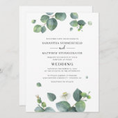 Botanische Eucalyptus Moderne Greenery Wedding Kaart (Voorkant / Achterkant)