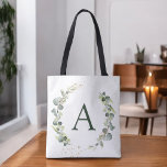 Botanische Eucalyptus Monogram Greenery Wedding Tote Bag<br><div class="desc">Eucalyptus Greenery Succulent Botanical Waterverf Spring Wedding Monogram Canvas tassen op canvas achtergrond - omvat prachtige en elegante scripttypografie met moderne botanische bladeren en groen voor de speciale bruiloft, Vrijgezellenfeest, Baby shower, Bachelorette Party, Sweet 16, 16th, 18th, 21st, 30th, 40th, 5 De viering van de tiende, de zestigste, de zeventigste,...</div>