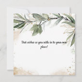 Botanische Eucalyptus New Home Housewarming Kaart (Achterkant)