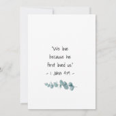 Botanische eucalyptus omlijst Nodig een Bijbelvers Kaart (Achterkant)