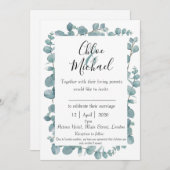 Botanische eucalyptus omlijst Nodig een Bijbelvers Kaart (Voorkant / Achterkant)