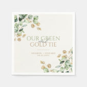 Botanische Eucalyptus Onze Groen & Goud Stropdas b Servet (Voorkant)
