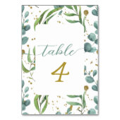 Botanische Eucalyptus Patroon Trouwtafel Nummer Kaart (Achterkant)