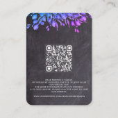 Botanische Eucalyptus QR Code Rustige bruiloft Uit Informatiekaartje (Achterkant)
