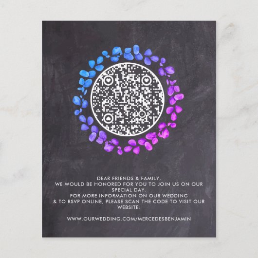 Botanische Eucalyptus QR-code van de begroting beh (Achterkant)