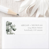 Botanische Eucalyptus Return Address Etiket (Insitu)