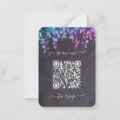 Botanische Eucalyptus Slate QR Code Weddenschap Notitiekaartje (Achterkant)