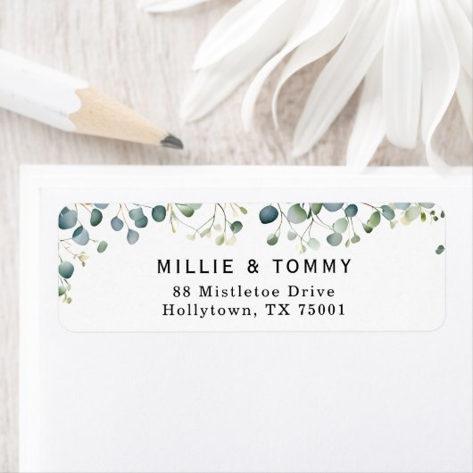 Botanische Eucalyptus Tak Retouradres Label | (Insitu)