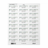 Botanische Eucalyptus Tak Retouradres Label | (Full Sheet)