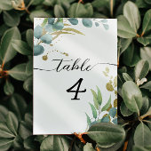 Botanische Eucalyptus Trouwtafel nummer Kaart