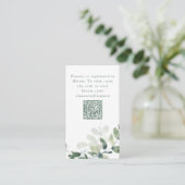 Botanische Eucalyptus Vrijgezellenfeest QR Registr Informatiekaartje (Staand voorkant)