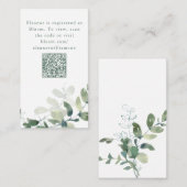 Botanische Eucalyptus Vrijgezellenfeest QR Registr Informatiekaartje (Voorkant / Achterkant)