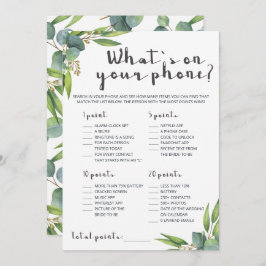 Botanische eucalyptus wat op uw telefoonspel