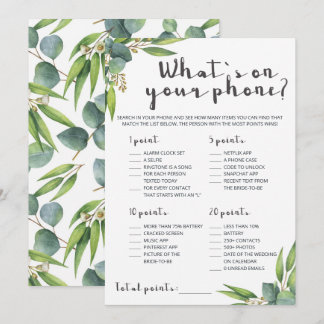 Botanische eucalyptus wat op uw telefoonspel
