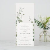 Botanische Eucalyptus Waterverf Couples Shower Kaart (Staand voorkant)