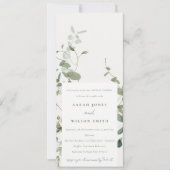 Botanische Eucalyptus Waterverf Couples Shower Kaart (Voorkant)