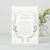 Botanische Eucalyptus Waterverf Couples Shower Kaart (Staand voorkant)