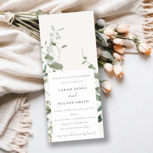 Botanische Eucalyptus Waterverf Couples Shower Kaart