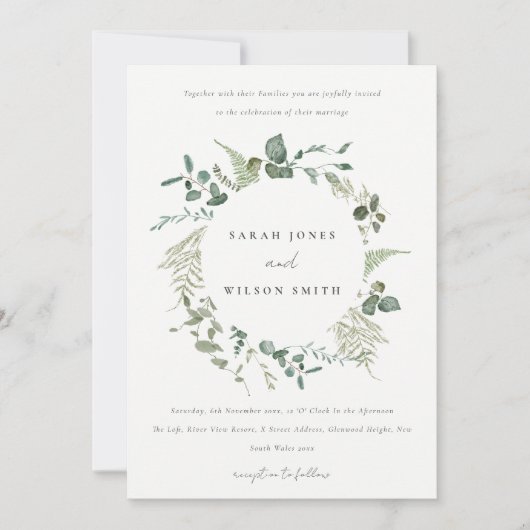 Botanische Eucalyptus Waterverf met baard Kaart (Voorkant)